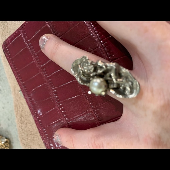 Fairy silver plated/pearl ring - Picture 2 of 4